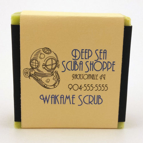 Wakame Soap Bar Label for Deep Sea Scuba